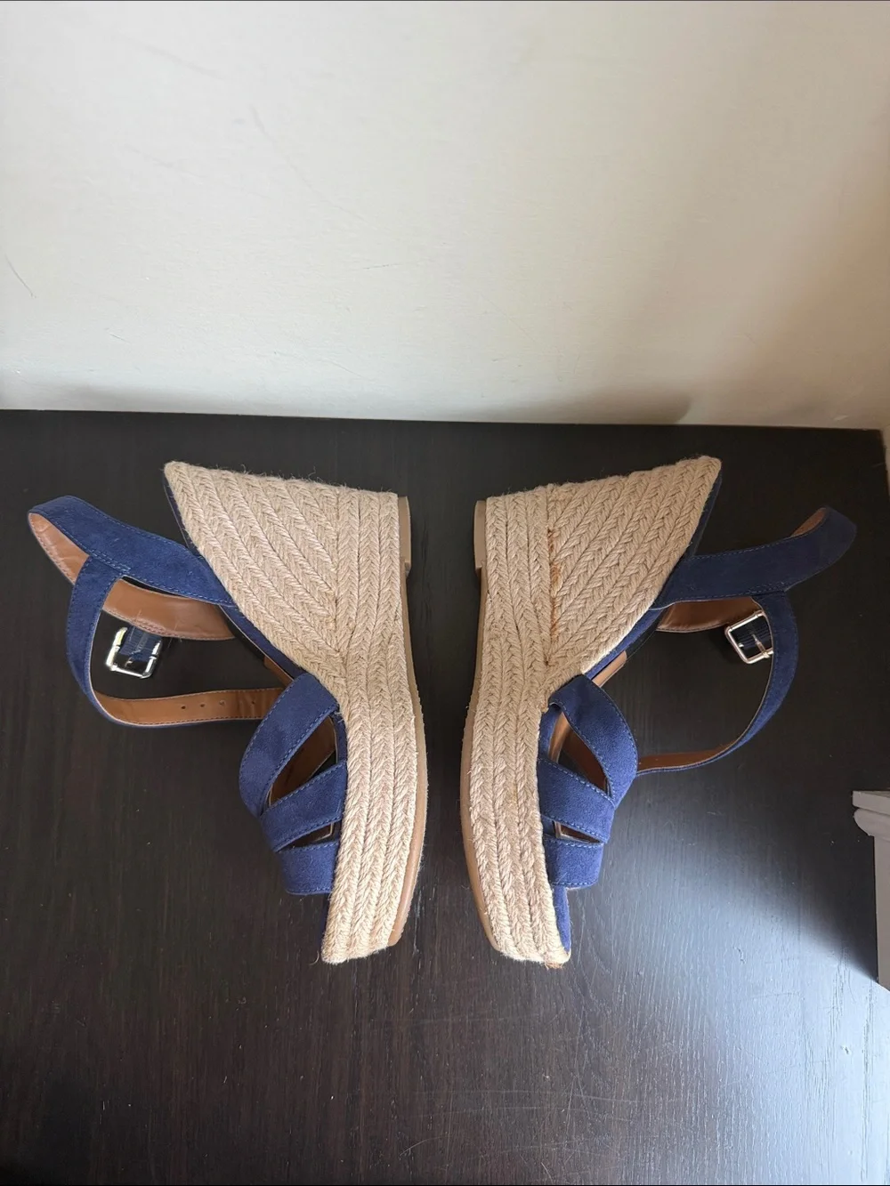 Dolce Vita Blue Espadrille Wedge Sandals Sz 6.5